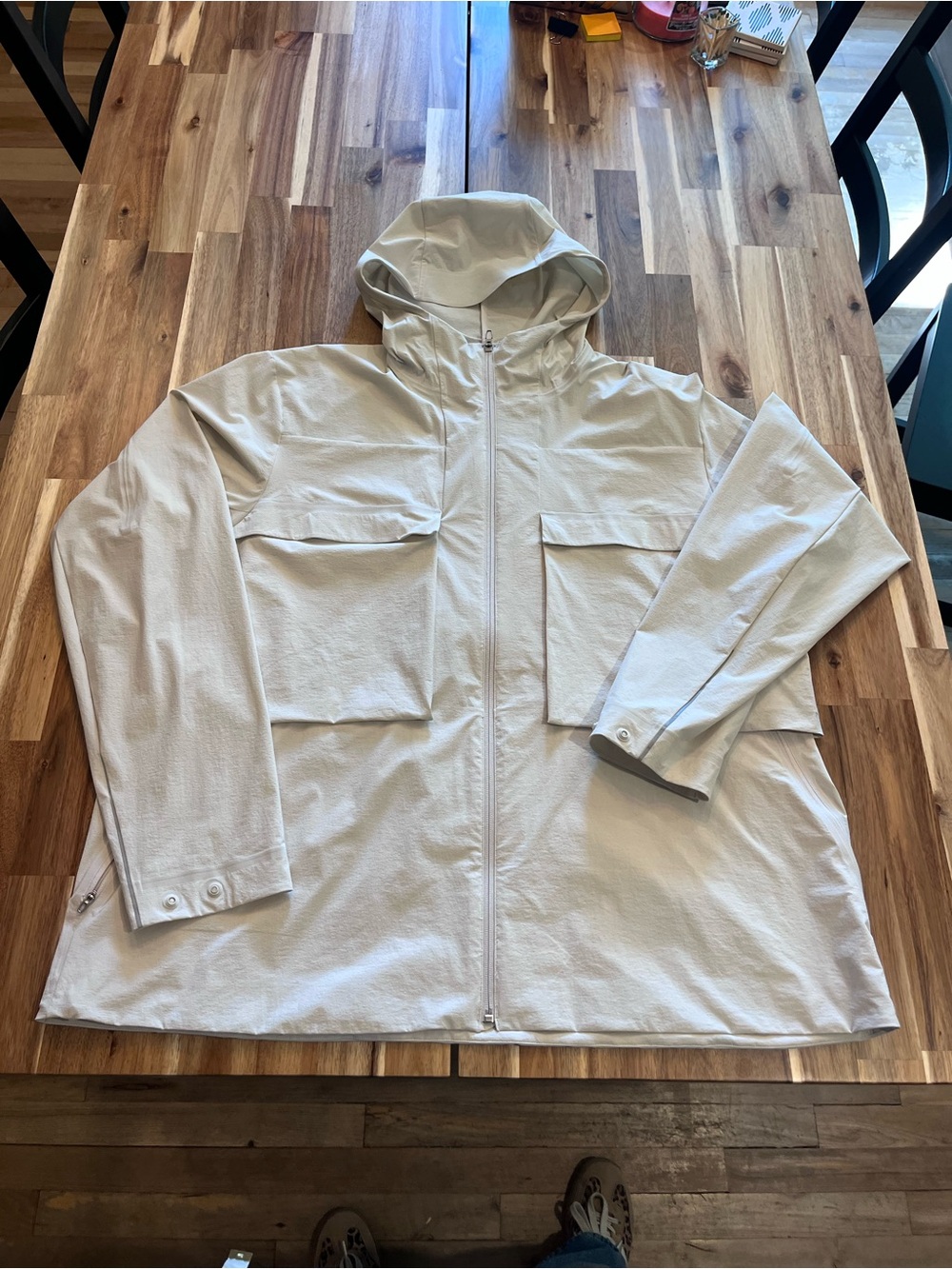 Lululemon Lightweight Hooded Utility Jacket Cream Ivory XXL